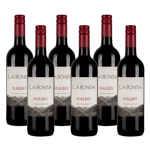 Case of 6 La Bonita Malbec 75cl Red Wine